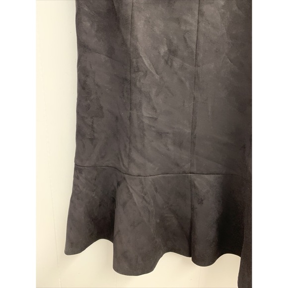 BCBG Maxazria Mini Dress Extra Large Fit and Flare Black Tank Suede Above Knee - Picture 4 of 10